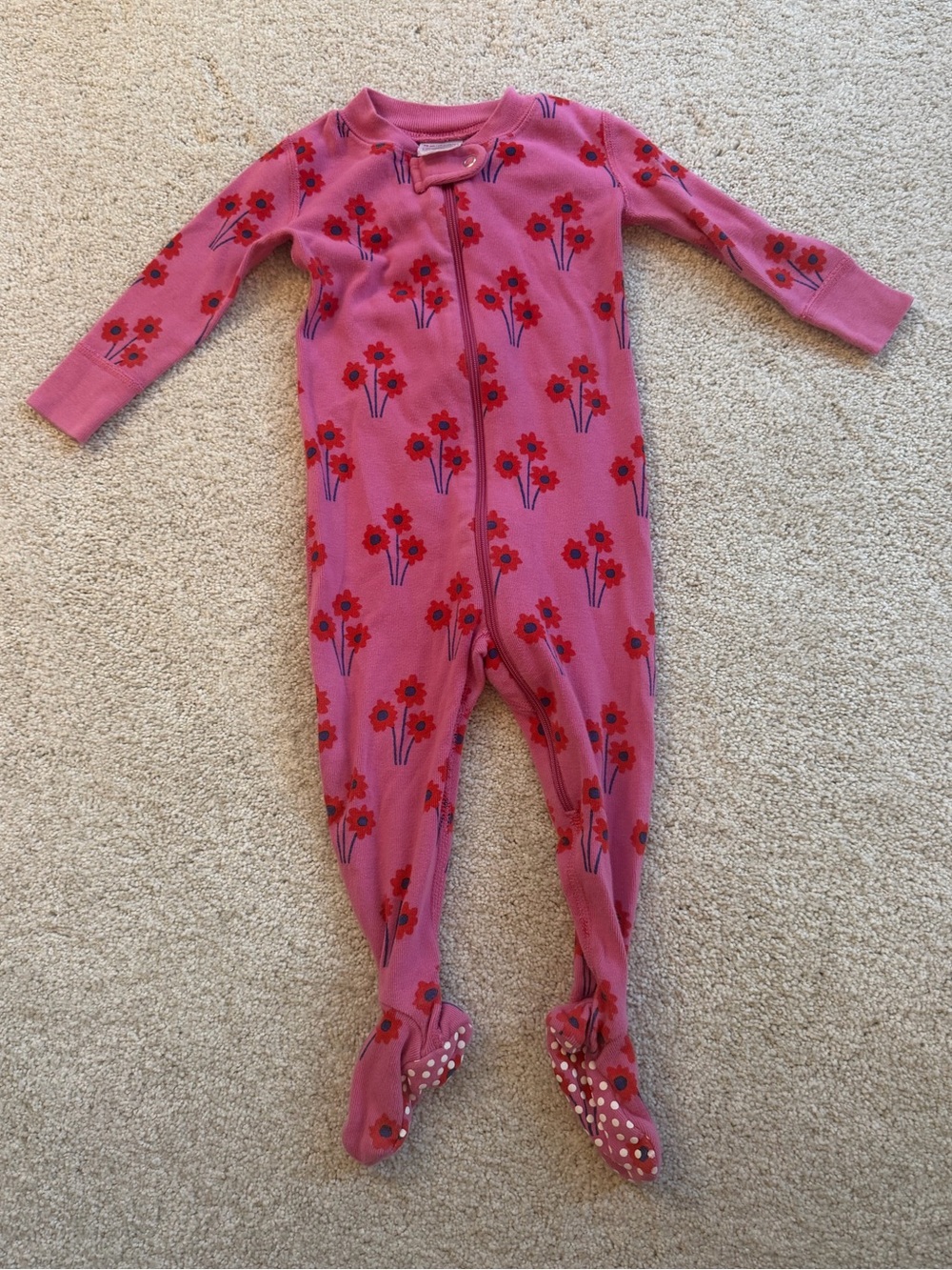 Hanna Andersson Pink Footed Floral One-Piece